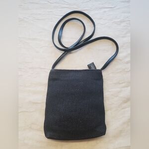 Vintage Chic Black Crossbody Bag.